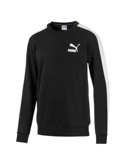 Puma Iconic T7 Crew-neck Sweatshirt In Black