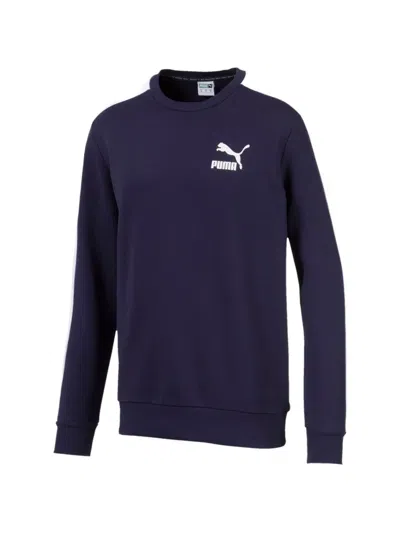 Puma Iconic T7 Crew-neck Sweatshirt In Blue