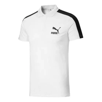 Puma Iconic T7 Polo Shirt 'white Black'