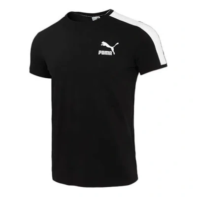 Puma Iconic T7 T-shirt 'black White'