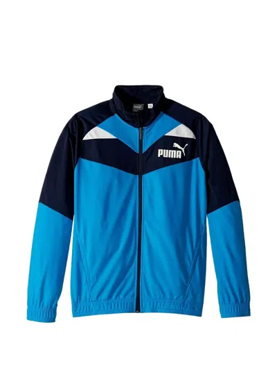Puma Iconic Tricot Tonal Topstitching Jacket In Blue