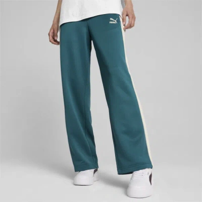Puma Iconic Women's T7 Knitted Track Pants In Cold Green