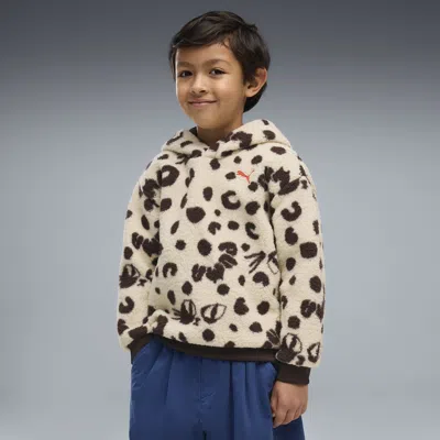 Puma Imaginary Friend Little Kids' Relaxed Hoodie In Animal Print
