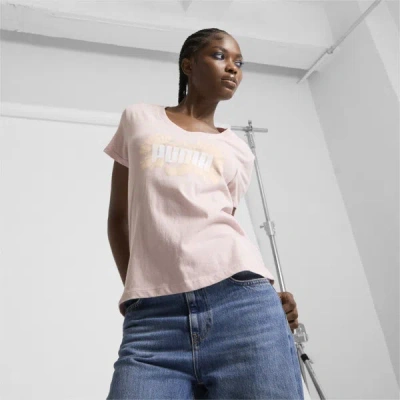 Puma In Full Bloom Women's T-shirt In Mauve Mist
