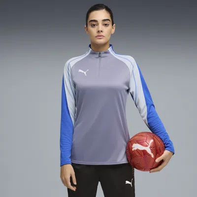 Puma Individualblaze Women's Quarter-zip Soccer Top In Gray