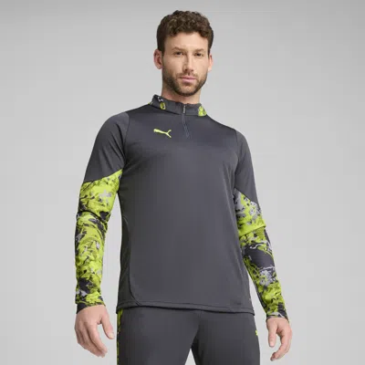Puma Individualcup Quarter-zip Men's Soccer Top In Gray