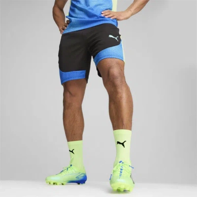 Puma Individualfinal Men's Shorts In Black-fizzy Apple
