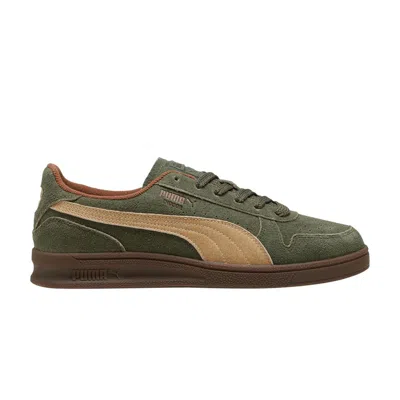 Pre-owned Puma Indoor R Suede 'dark Olive Haute Coffee' In Green