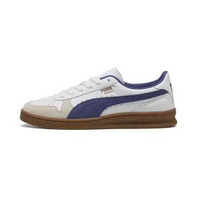 Puma Indoor Sneakers In  White-blue Crystal-gum
