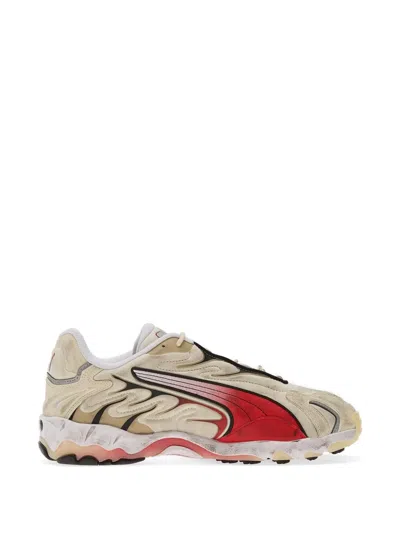Puma Inhale Distressed Sneakers In Brown
