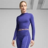 Puma Intergalactic Women's Long Sleeve Crop Top In Lapis Lazuli