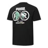 Puma Intl Tee Subject Printing Round Neck Short Sleeve Black In Black