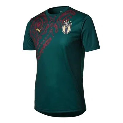Puma Italy Training T-shirt Stadium Euro 2020 'green' In Multi