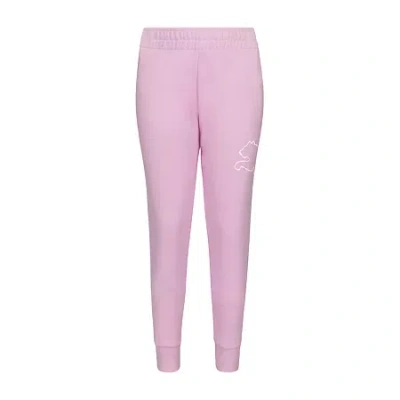 Puma Jogger Big Kid Girls Cuffed Regular Fit Fleece Sweatpant In Pink