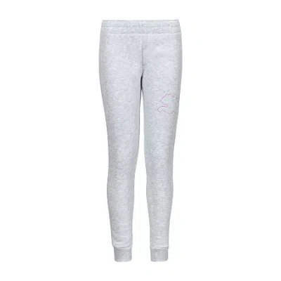 Puma Jogger Big Kid Girls Cuffed Regular Fit Fleece Sweatpant In Gray