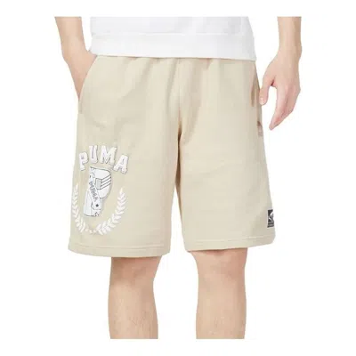 Puma Jogger Shorts 'beige' In White