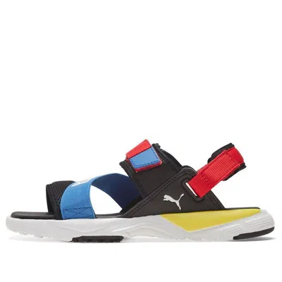 Puma Js Trail Sandal 'black Blue White' In Multi