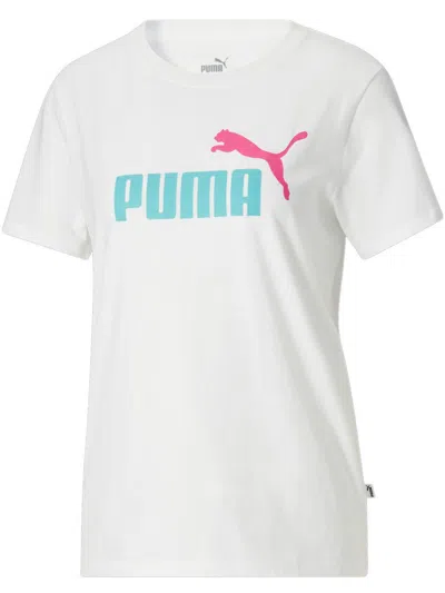 Puma Juniors Womens Cotton Graphic T-shirt In Multi