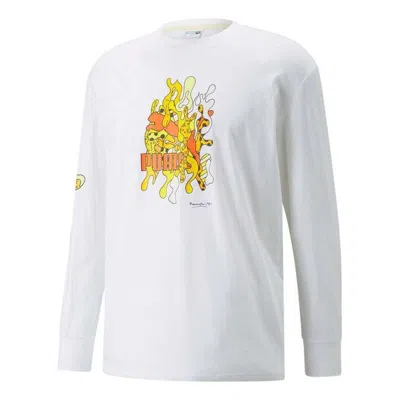 Puma Kaos Casual X Britto Long Sleeve T-shirt 'white Yellow'
