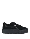 Puma Karmen Woman Sneakers Black Size 7.5 Soft Leather In Black