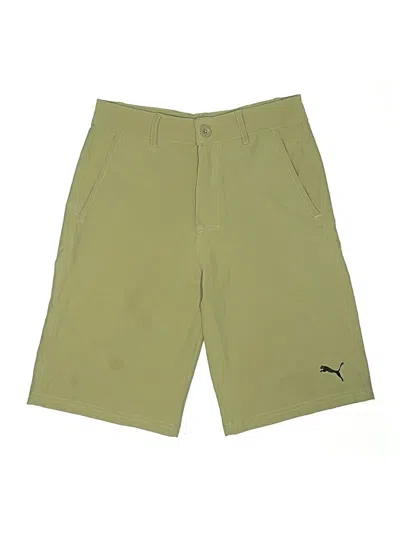 Pre-owned Puma Khaki Shorts In Green