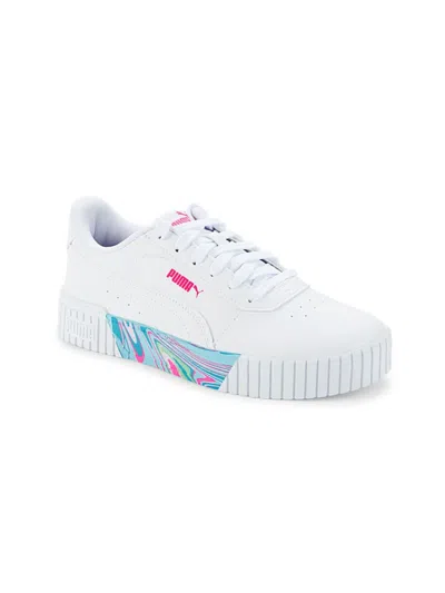 Puma Kid's Carina 2.0 Logo Sneakers In White