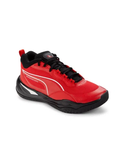 Puma Kid's Playmaker Pro Logo Platform Sneakers In Red