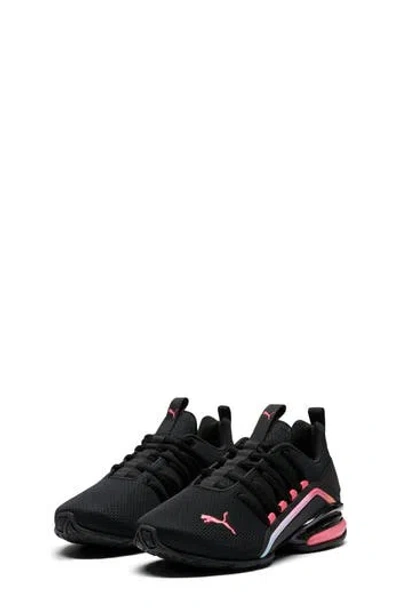 Puma Kids' Axelion Mesh Fade Sneaker In Black