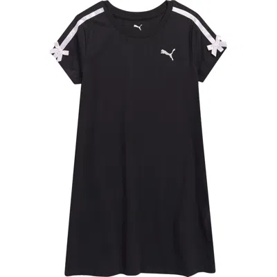 Puma Kids' Bow Society T-shirt Dress In Black
