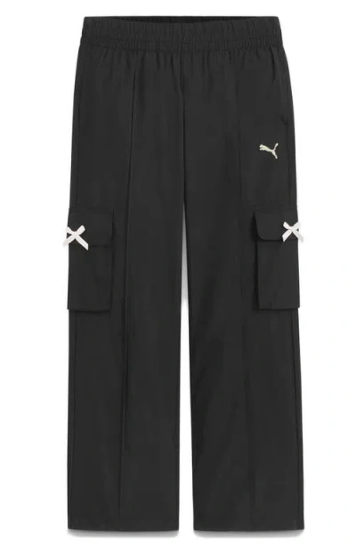 Puma Kids' Bow Society Woven Cargo Pants In Black