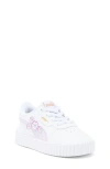 Puma Kids' Carina 3.0 First Blossom Sneaker In  White-lilac Frost