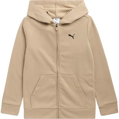 Puma Kids' Class Pack Fleece Full Zip Hoodie In Brown