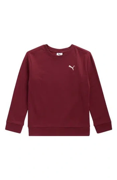 Puma Kids' Class Pack Fleece Sweatshirt In Burgundy