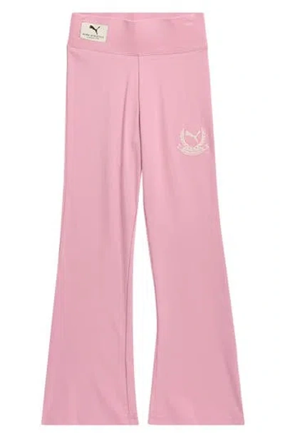 Puma Kids' Class Stretch Cotton Flared Leggings In Pink