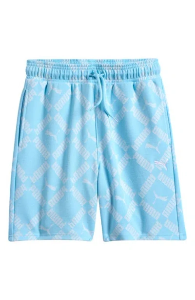 Puma Kids' Club Pack Logo Print Shorts In Blue