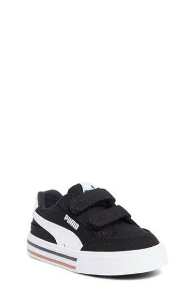 Puma Kids' Court Classic Vulc Sneaker In Black
