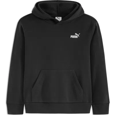 Puma Kids' Essential Basics Fleece Pullover Hoodie In Black