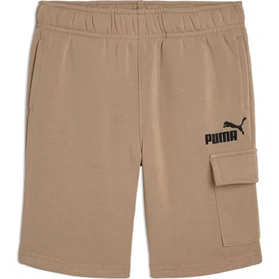 Puma Kids' Fleece Cargo Shorts In Brown
