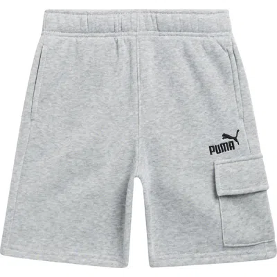 Puma Kids' Fleece Cargo Shorts In Gray