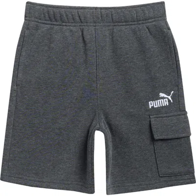 Puma Kids' Fleece Cargo Shorts In Gray