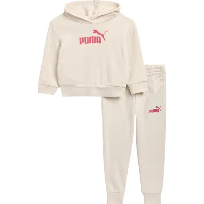 Puma Kids' Fleece Hoodie & Joggers Set In Neutral