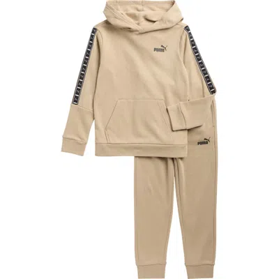 Puma Kids' Fleece Hoodie & Joggers Set In Neutral