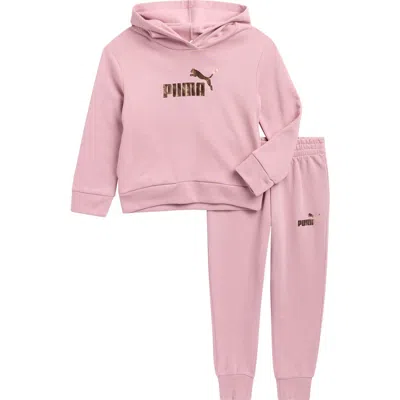 Puma Kids' Fleece Hoodie & Joggers Set In Pink