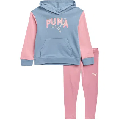 Puma Kids' Fleece Hoodie & Leggings Set In Multi