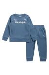 Puma Kids' Fleece Sweatshirt & Joggers Set In Gray