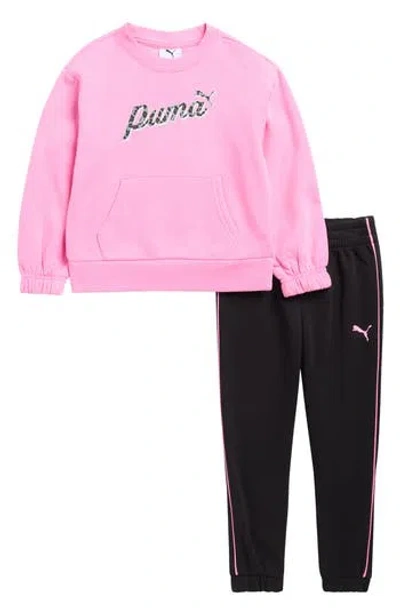PUMA PUMA KIDS' FLEECE SWEATSHIRT & LEGGINGS SET