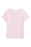 Puma Kids' Foundations Stretch Cotton T-shirt In Pink/grey