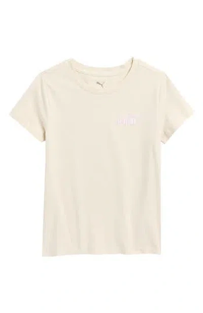 Puma Kids' Foundations Stretch Cotton T-shirt In Tan Combo