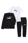 Puma Kids' Graphic Hoodie, T-shirt & Joggers Set In Multi
