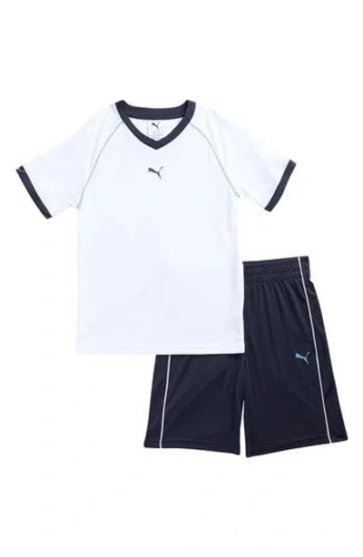 Puma Kids' Interlock Mesh T-shirt & Shorts Set In Multi